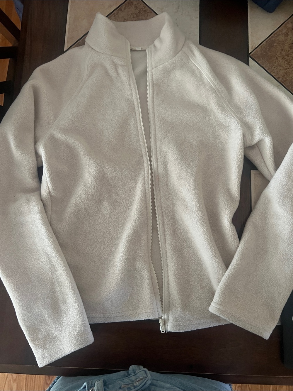 Others Follow White Full-Zip Fleece Jacket